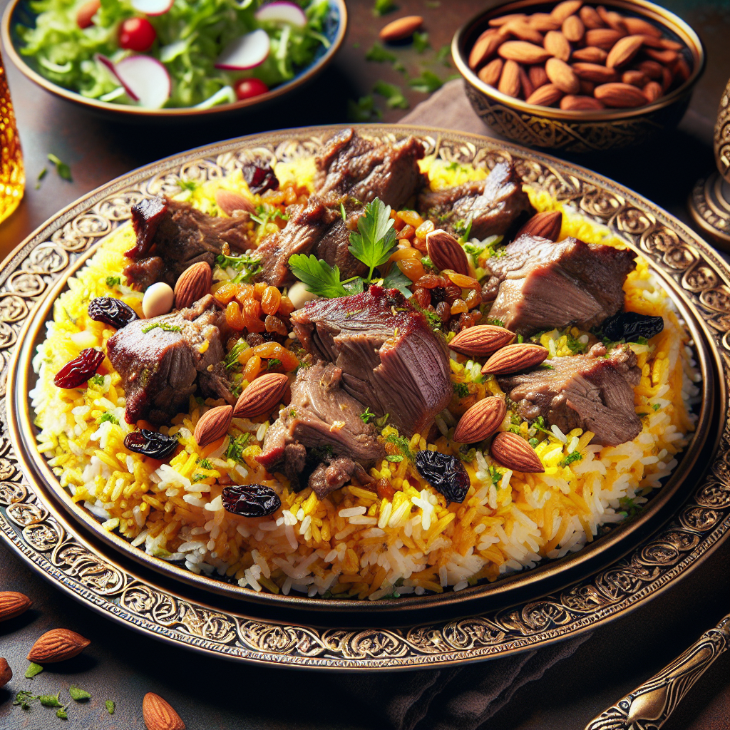 Nationalgericht Jemen: #Zurbian Rice with Lamb# (Rezept)