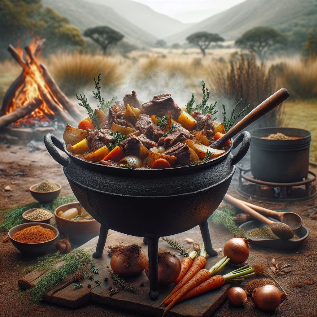 Nationalgericht Lesotho: #Sotho Mutton Potjie# (Rezept)