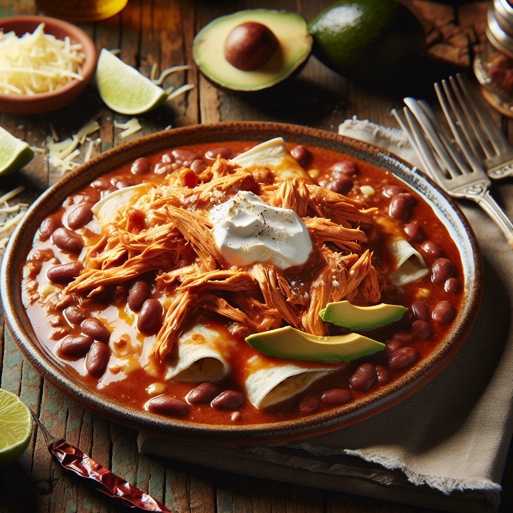 Nationalgericht Mexiko: #Enfrijoladas de Pollo# (Rezept)