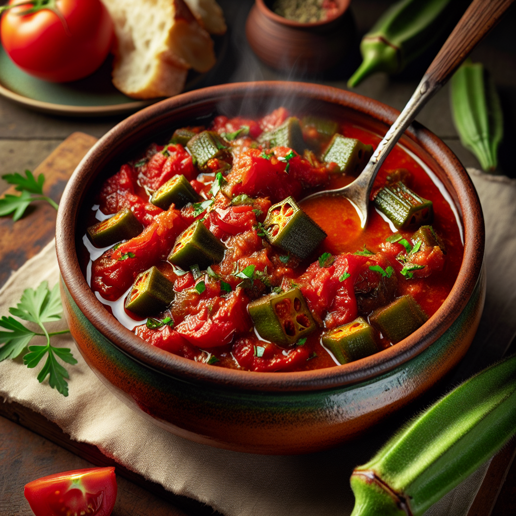 Nationalgericht Namibia: #Okra and Tomato Stew# (Rezept)