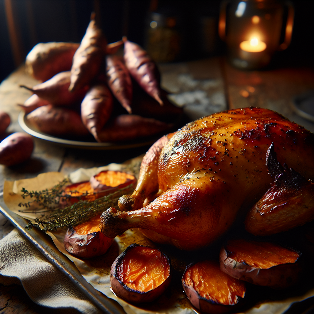 Nationalgericht Neuseeland: #Roast Chicken with Kumara# (Rezept)