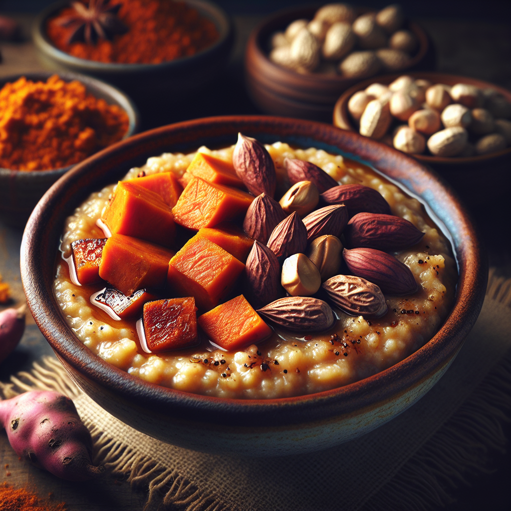 Nationalgericht Sambia: Sweet Potato and Groundnut Porridge (Rezept)