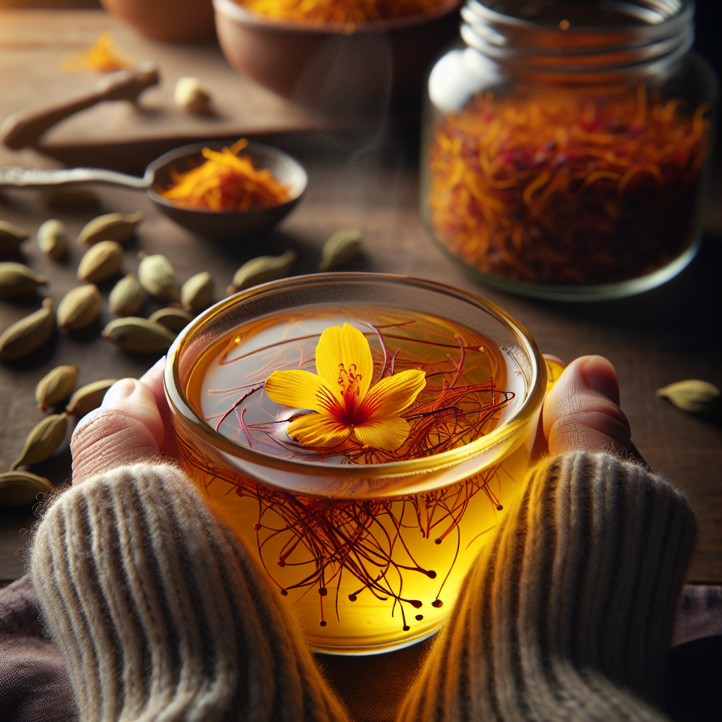 Nationalgericht Saudi-Arabien: #Saffron Cardamom Tea# (Rezept)