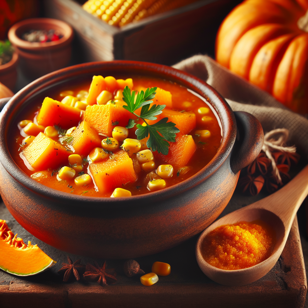 Nationalgericht Simbabwe: #Pumpkin and Corn Stew# (Rezept)