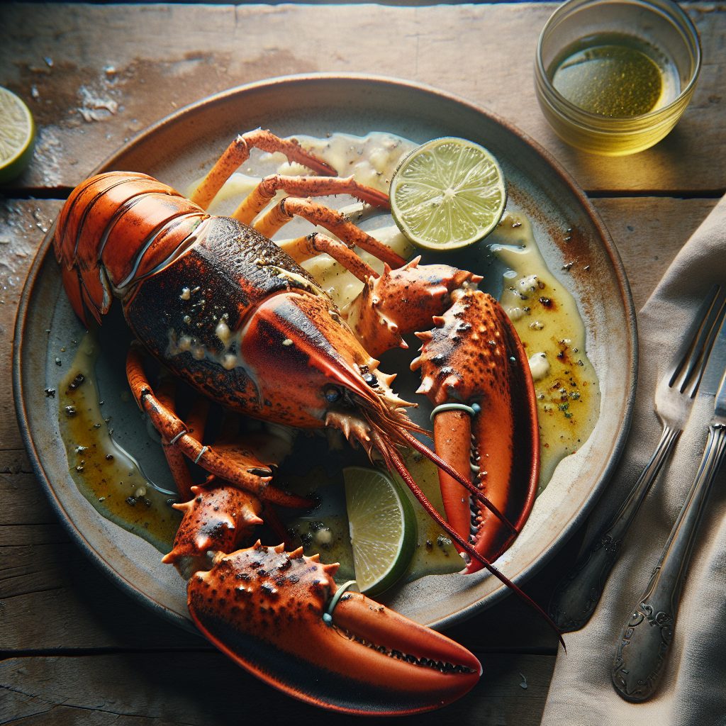 Nationalgericht St. Vincent und die Grenadinen: #Grilled Lobster with Lime Butter# (Rezept)