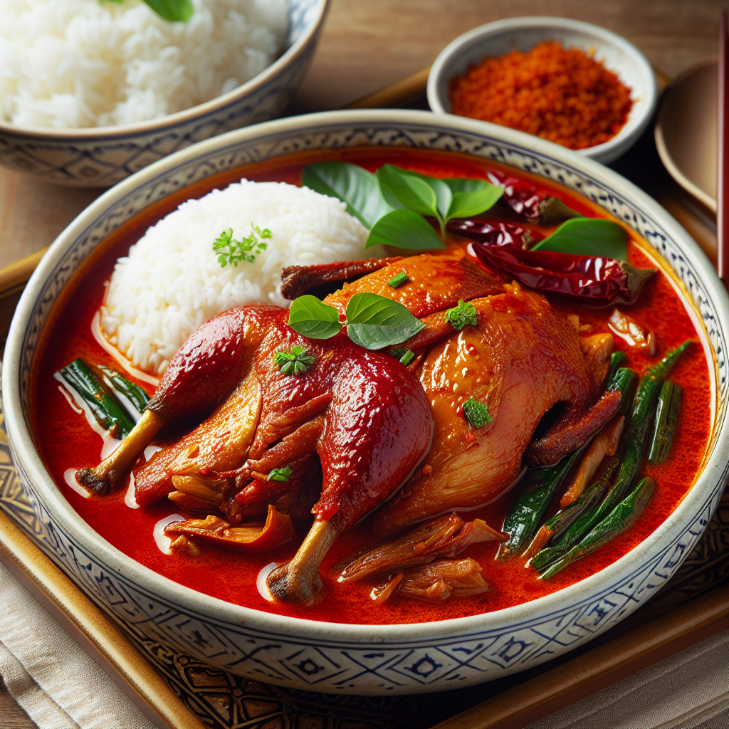 Nationalgericht Thailand: #Kaeng Phed Ped Yang# (Rezept)