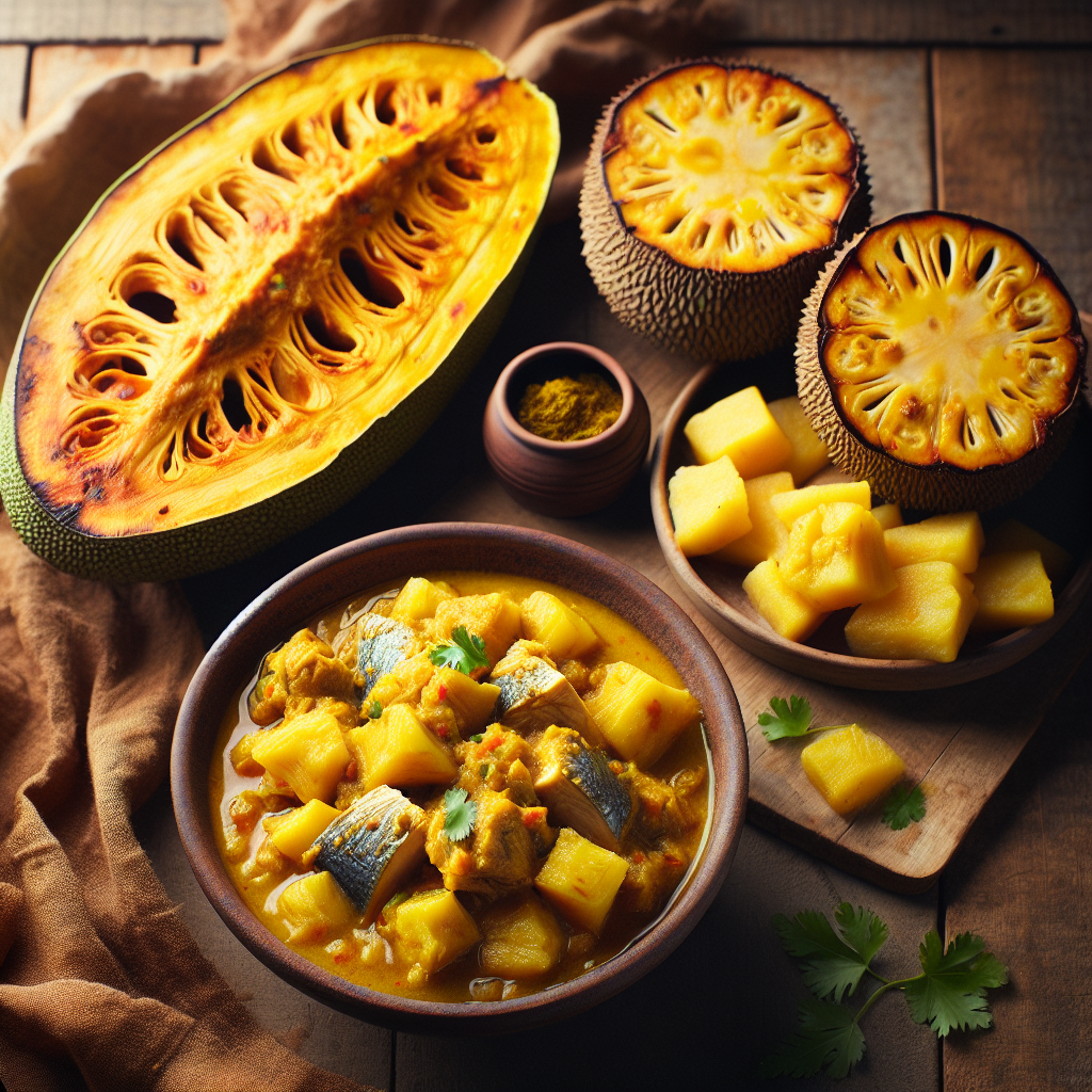 Nationalgericht Tuvalu: #Breadfruit and Fish Curry# (Rezept)