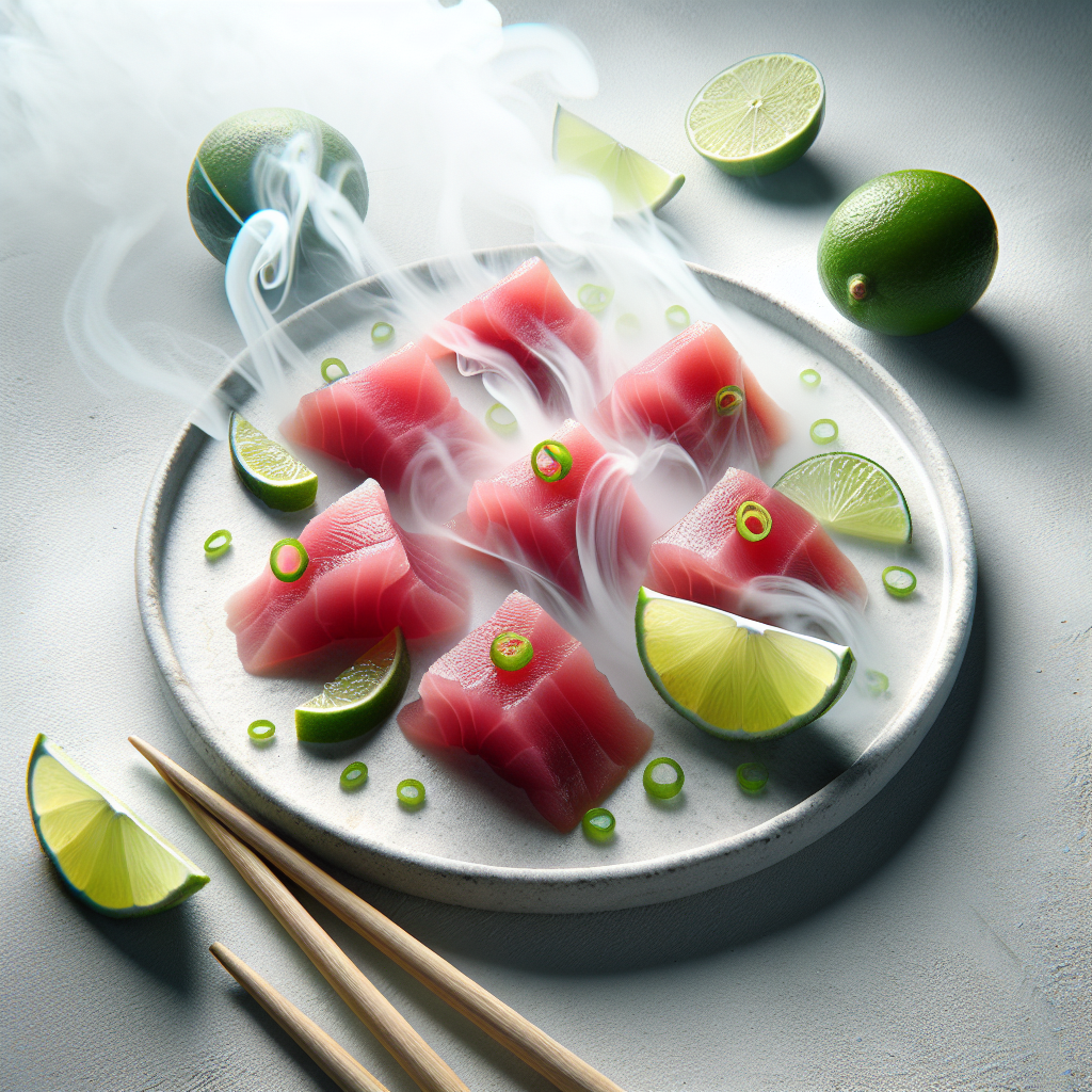 Nationalgericht Tuvalu: #Lime-Infused Tuna Sashimi# (Rezept)