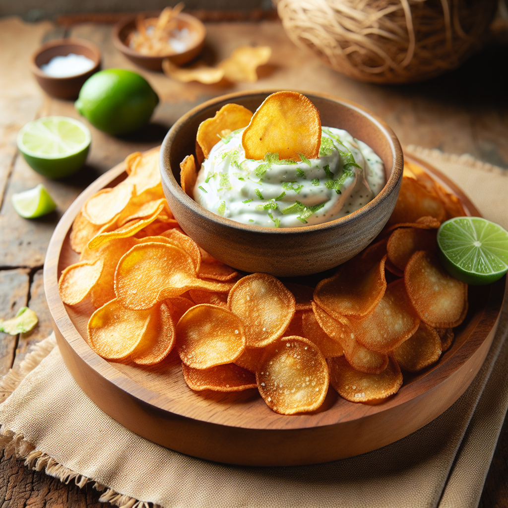 Nationalgericht Tuvalu: #Taro Chips with Lime Dip# (Rezept)