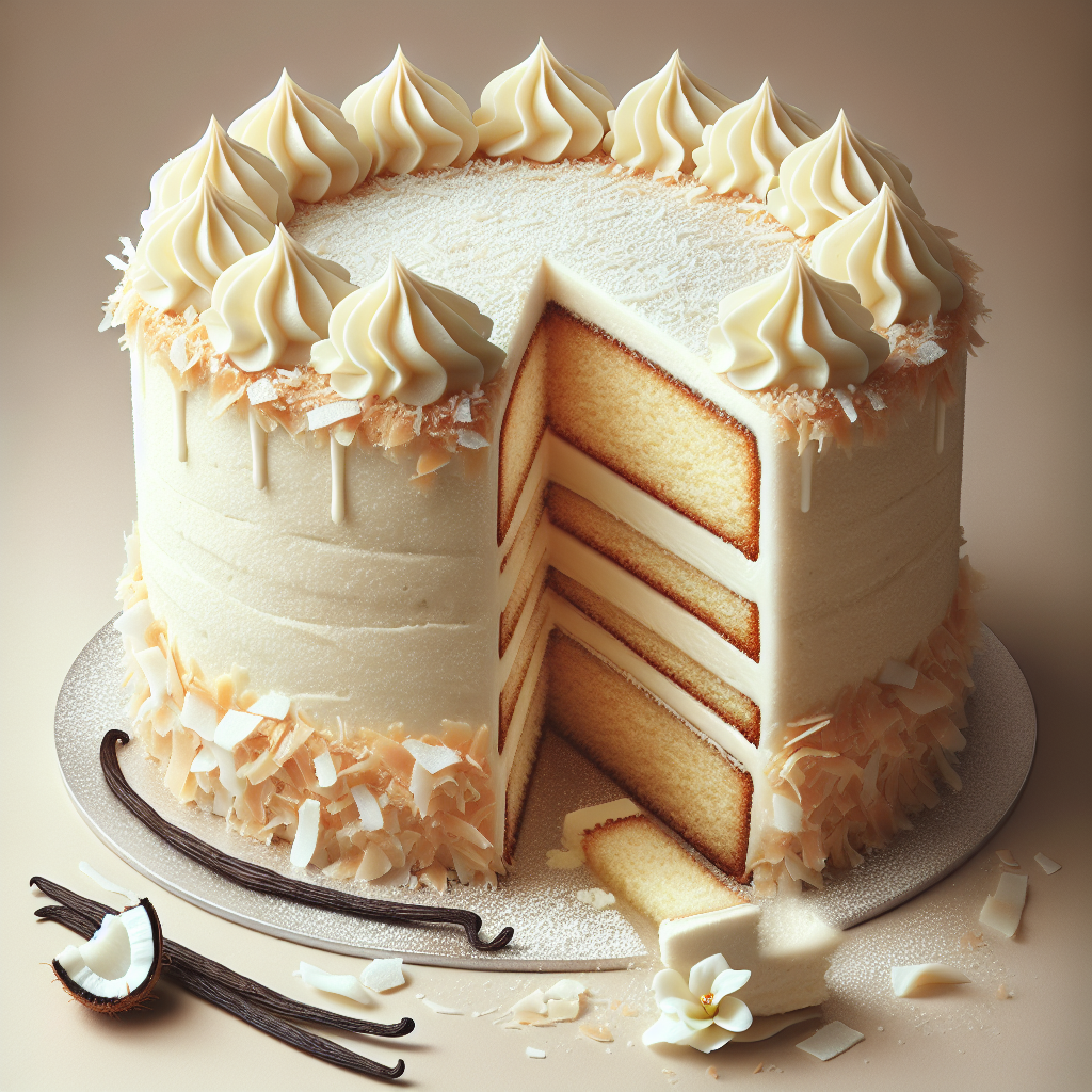 Nationalgericht Tuvalu: #Vanilla Coconut Cake# (Rezept)
