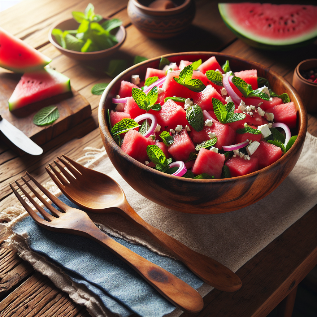 Nationalgericht USA: #Watermelon Salad# (Rezept)