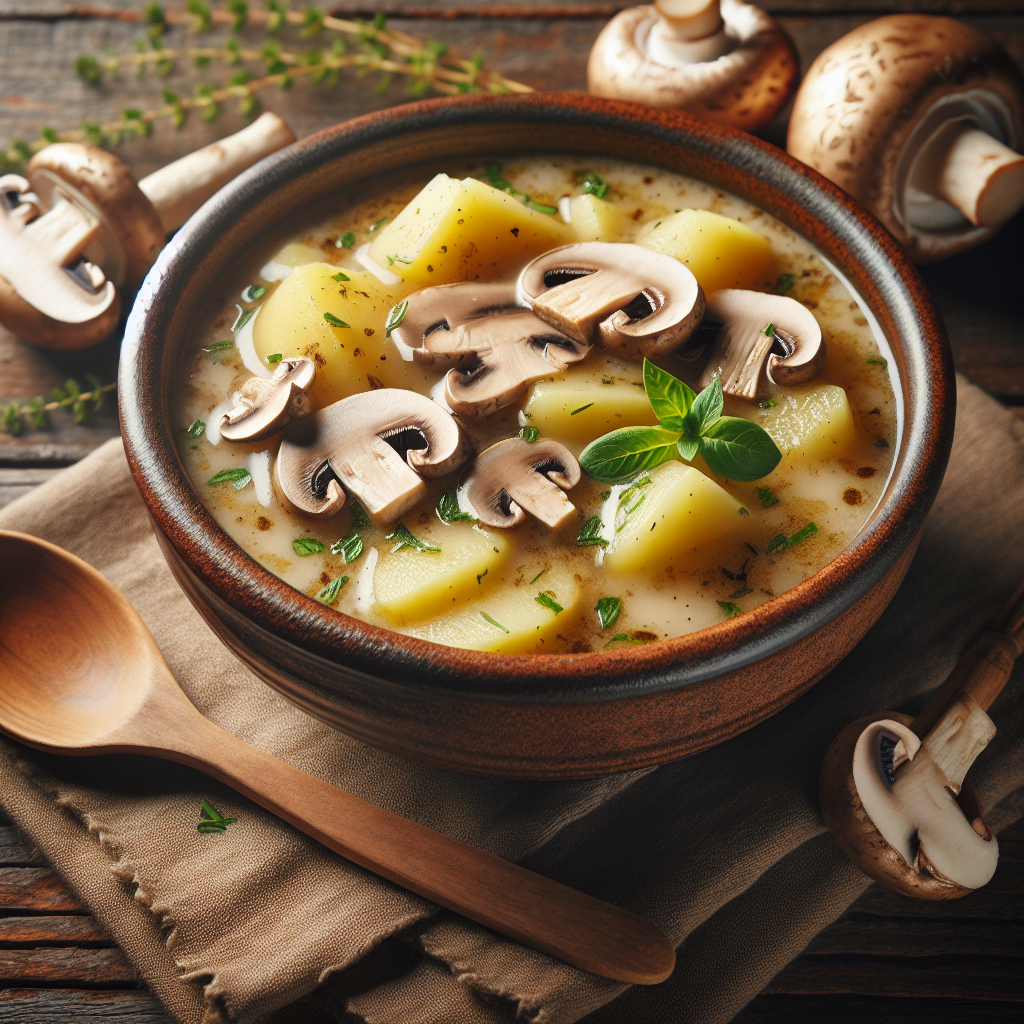 Nationalgericht Weißrussland: #Kartoffelsuppe mit Pilzen# (Rezept)