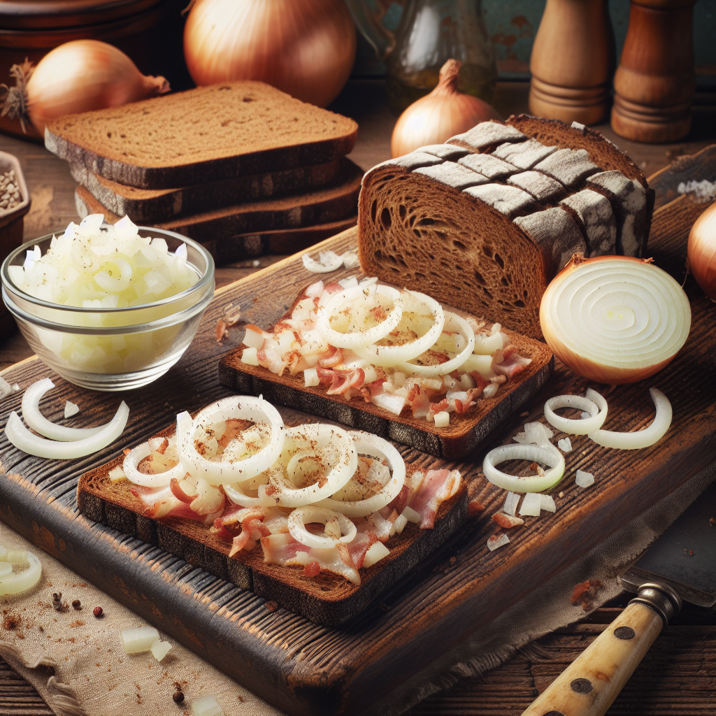 Nationalgericht Deutschland: #Schmalzbrot mit Zwiebeln# (Rezept)