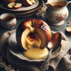 Nationalgericht England: #Baked Apple with Custard# (Rezept)