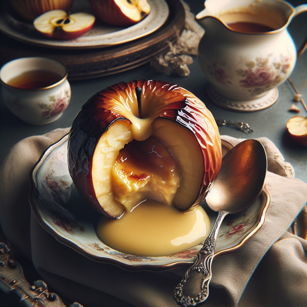 Nationalgericht England: Baked Apple with Custard (Rezept)